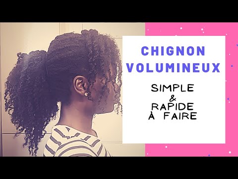 🇨🇮52. Chignon SIMPLE et FACILE À FAIRE | sur cheveux crépus 4 C | Kinky hair beauties